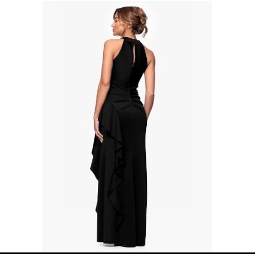 Xscape Women's Evening Bodycon Dress Black 14 Petite - Picture 3 of 13